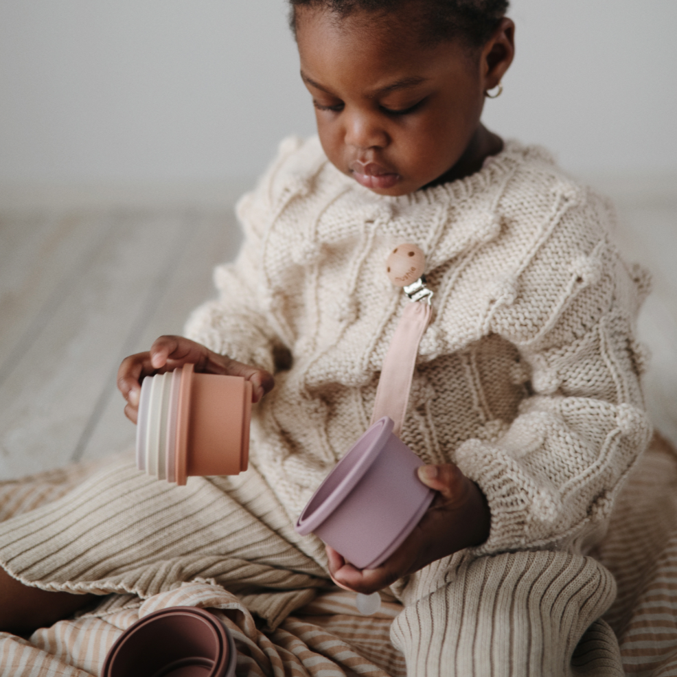 Mushie - Stacking Cup - Petal - Mabel & Fox