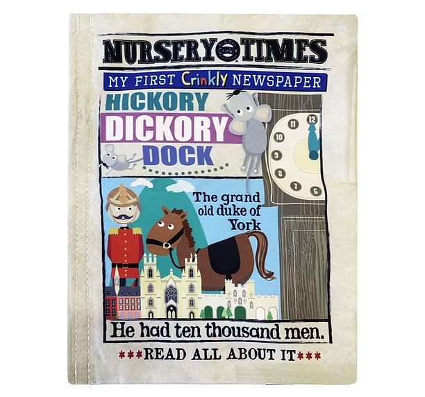 Jo & Nic's Crinkly Cloth Books - Nursery Rhymes - Three Classics - Mabel & Fox