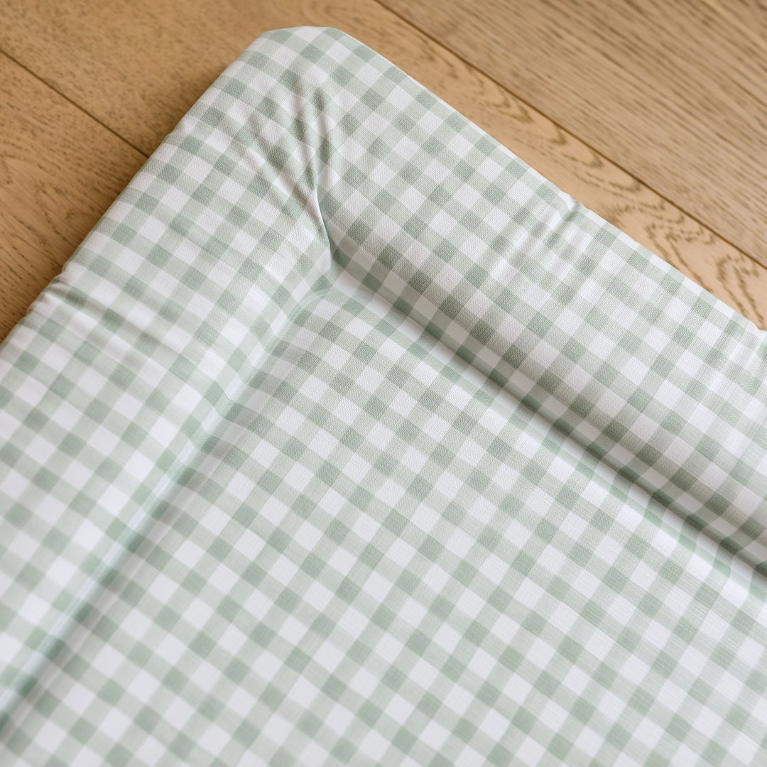 Mabel & Fox - Baby Changing Mat - Sage Gingham