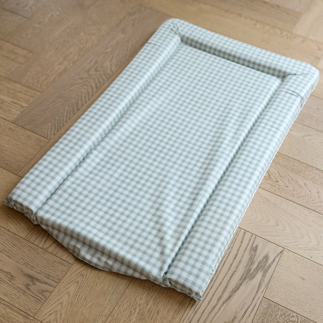 Mabel & Fox - Baby Changing Mat - Sage Gingham