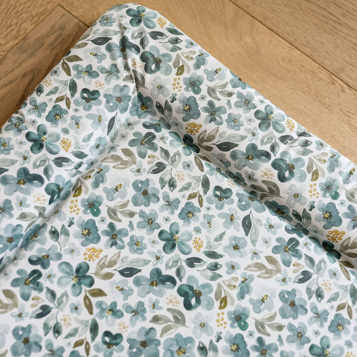 Mabel & Fox - Baby Changing Mat - Blue Blossom