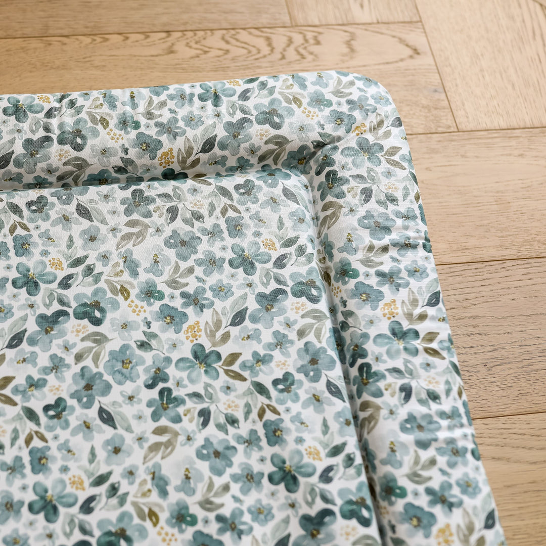 Mabel & Fox - Baby Changing Mat - Blue Blossom