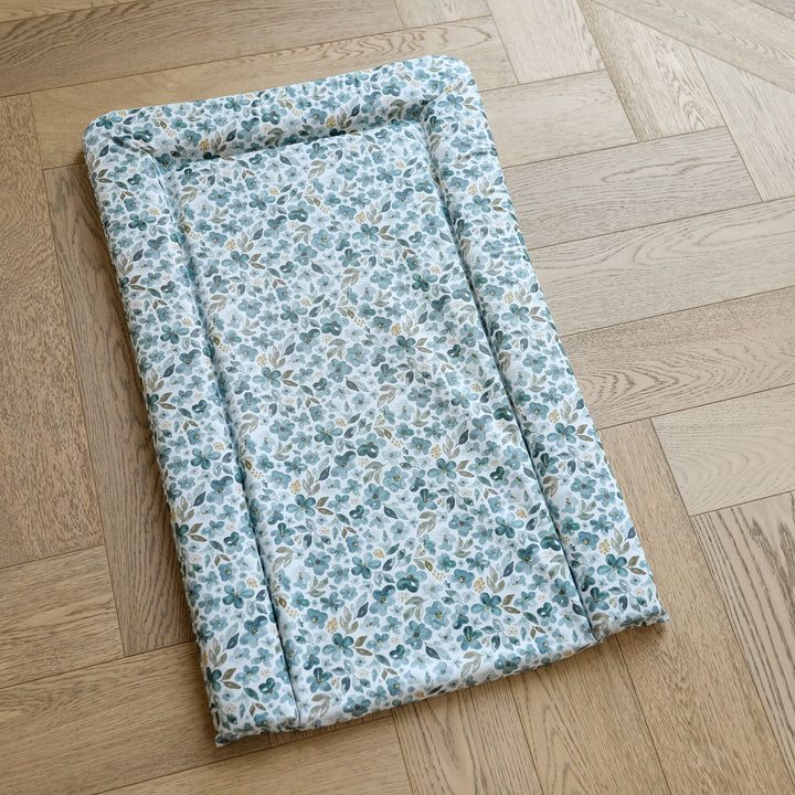 Mabel & Fox - Baby Changing Mat - Blue Blossom