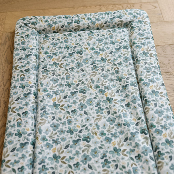 Mabel & Fox - Baby Changing Mat - Blue Blossom