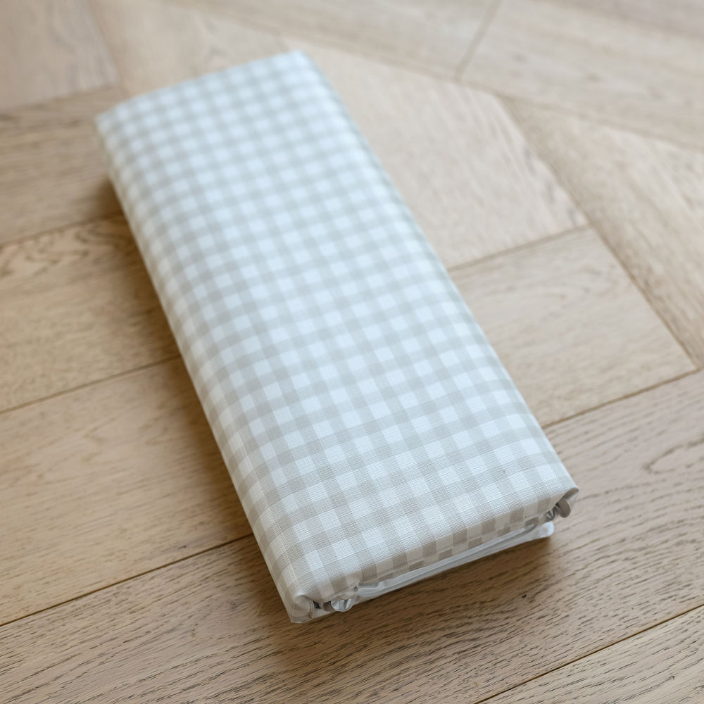 Mabel & Fox - Travel Changing Mat - Beige Gingham - Mabel & Fox