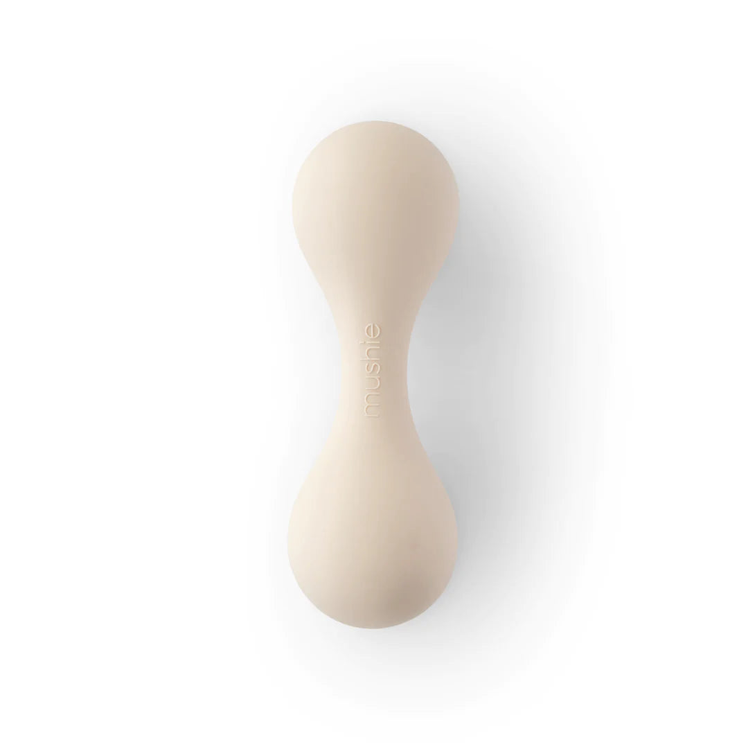Mushie - Silicone Baby Rattle -Shifting Sand