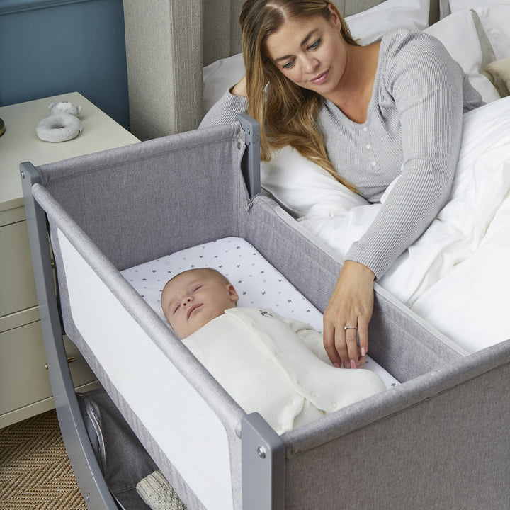 Shnuggle - Air Lite Bedside Crib with Moon Bundle - Grey