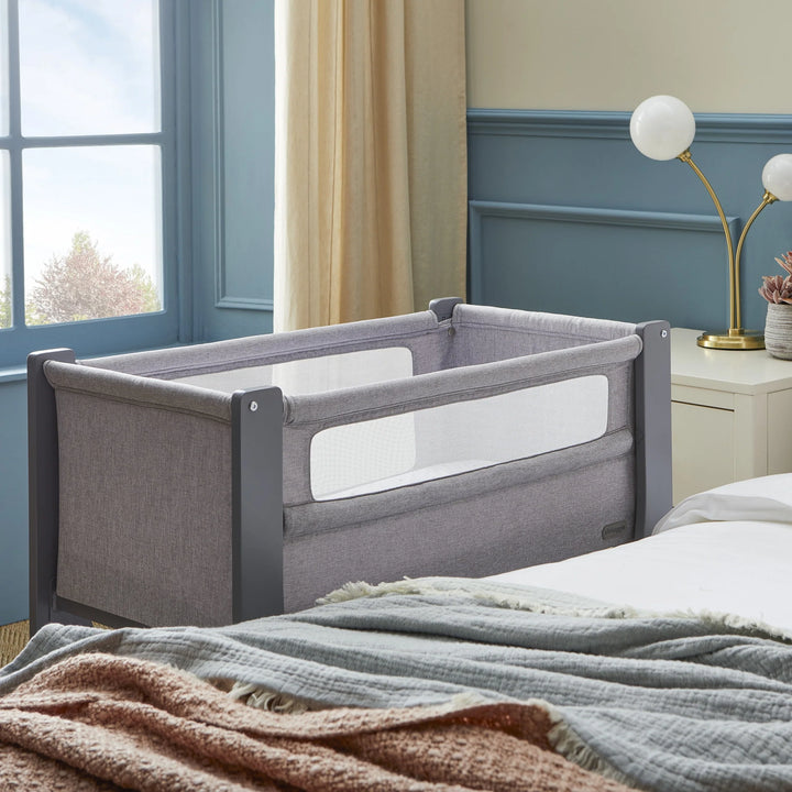 Shnuggle - Air Lite Bedside Crib with Moon Bundle - Grey