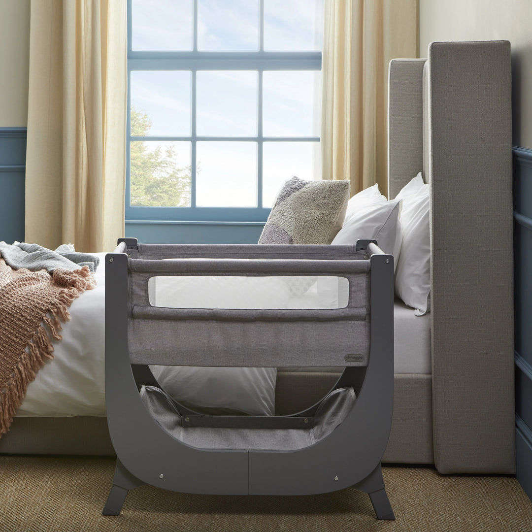 Shnuggle - Air Lite Bedside Crib with Moon Bundle - Grey