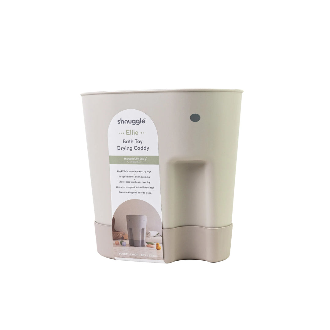 Shnuggle Ellie Bath Toy Drying Caddy Taupe Mabel Fox