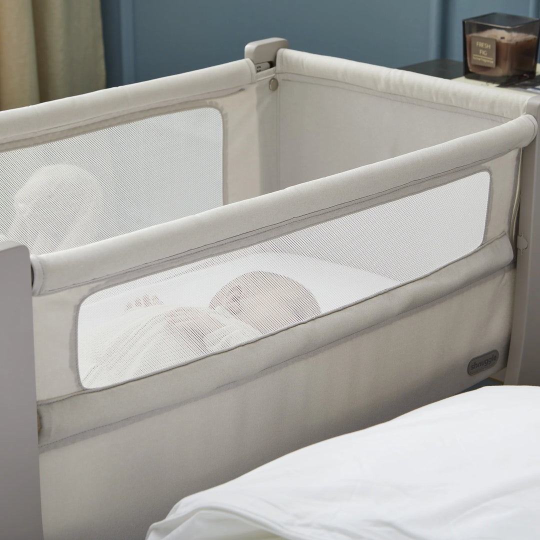 Shnuggle - Air Lite Bedside Crib with Moon Bundle - Taupe