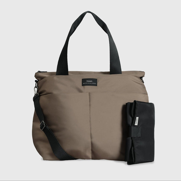 Finnson - SIGRID Eco Changing Bag with Changing Mat - Mocha - Mabel & Fox