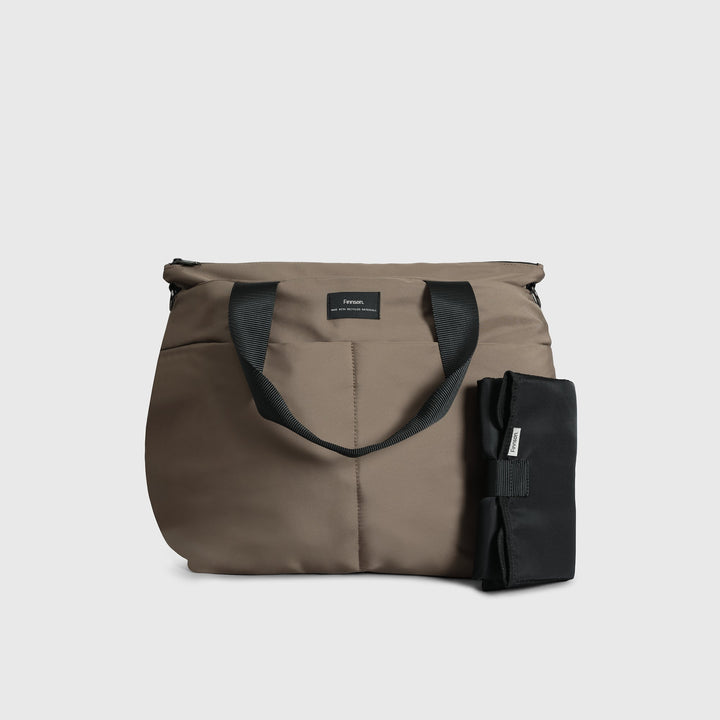 Finnson - SIGRID Eco Changing Bag with Changing Mat - Mocha - Mabel & Fox