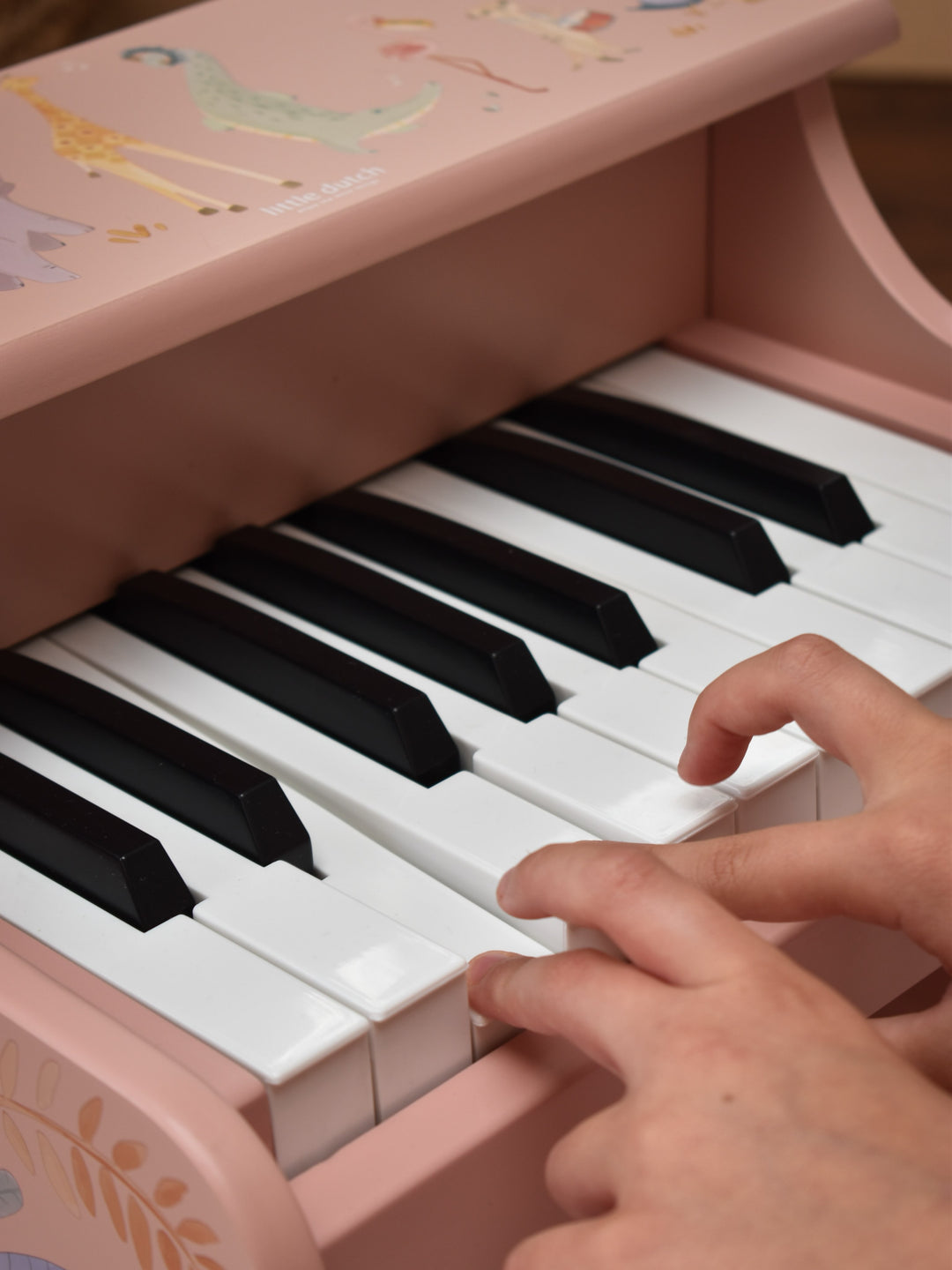 Little Dutch – Pink Wooden Piano – Safari Friends