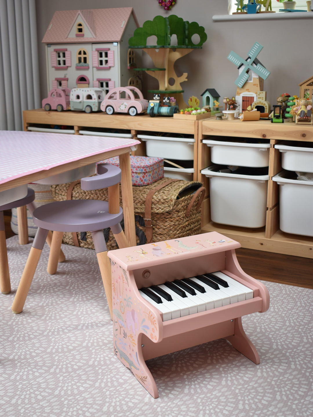 Little Dutch – Pink Wooden Piano – Safari Friends
