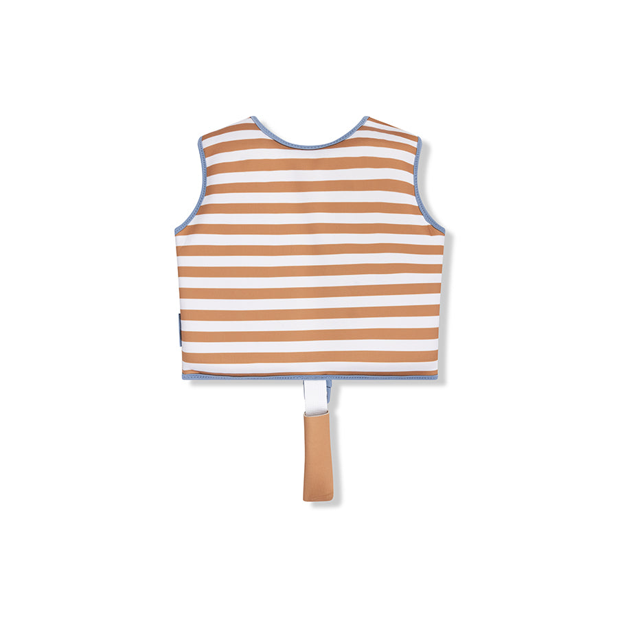 Swim Essentials - Swim Vest - Brown & White Stripe