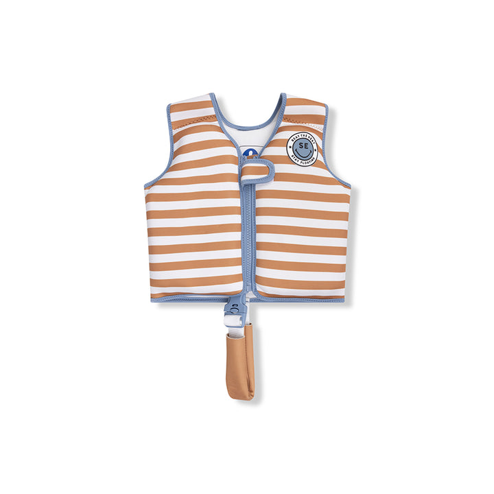 Swim Essentials - Swim Vest - Brown & White Stripe