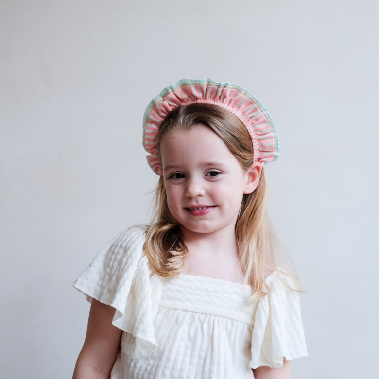 Mimi & Lula - Alice Band - Stripe Ruffle - Mabel & Fox