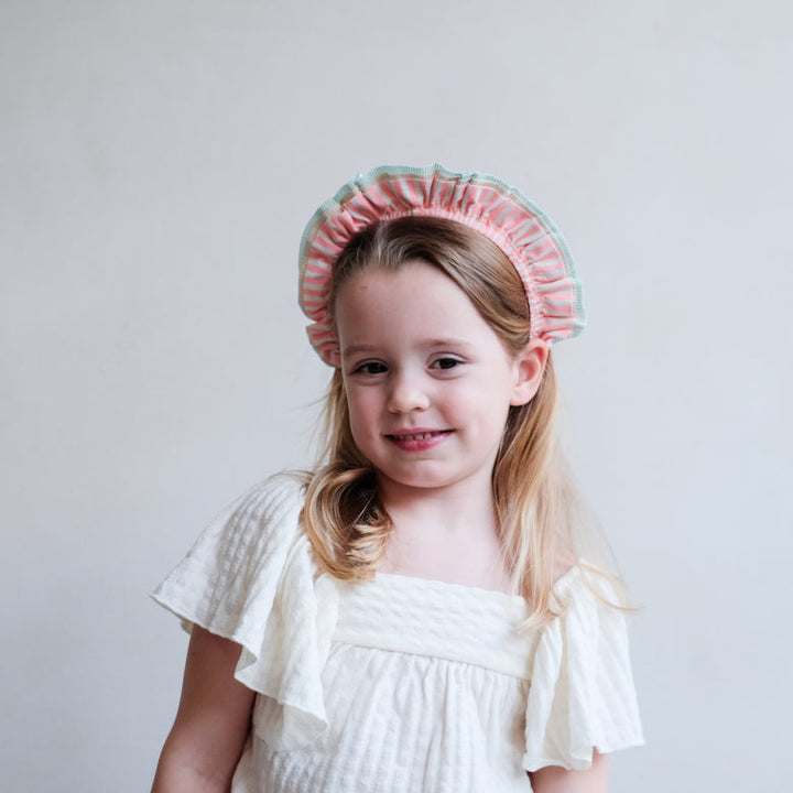 Mimi & Lula - Alice Band - Stripe Ruffle - Mabel & Fox