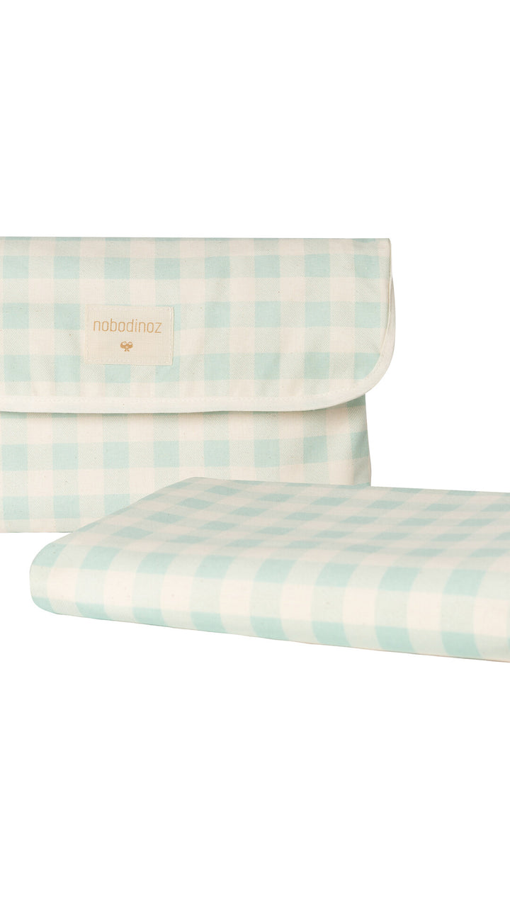 Nobodinoz- Sunshine Waterproof Picnic Blanket - Opaline Vichy