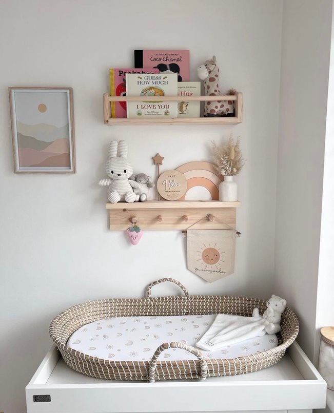 Mabel & Fox - Basket Changing Mat - Rainbow Sunshine