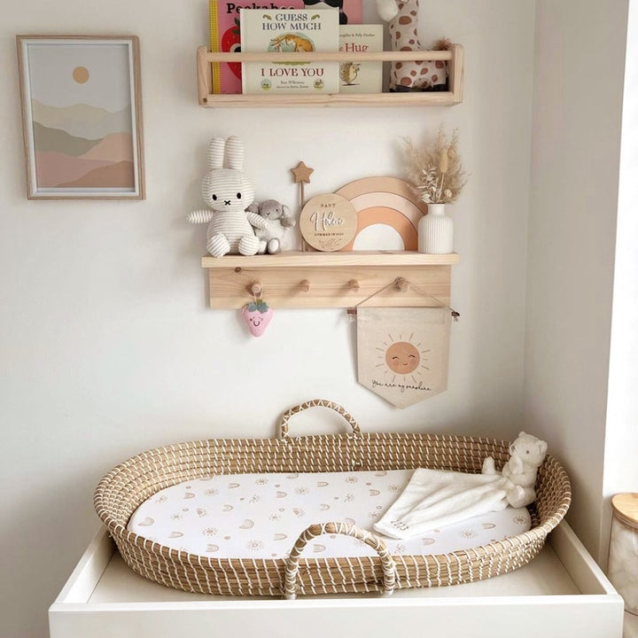 Mabel & Fox - Basket Changing Mat - Rainbow Sunshine