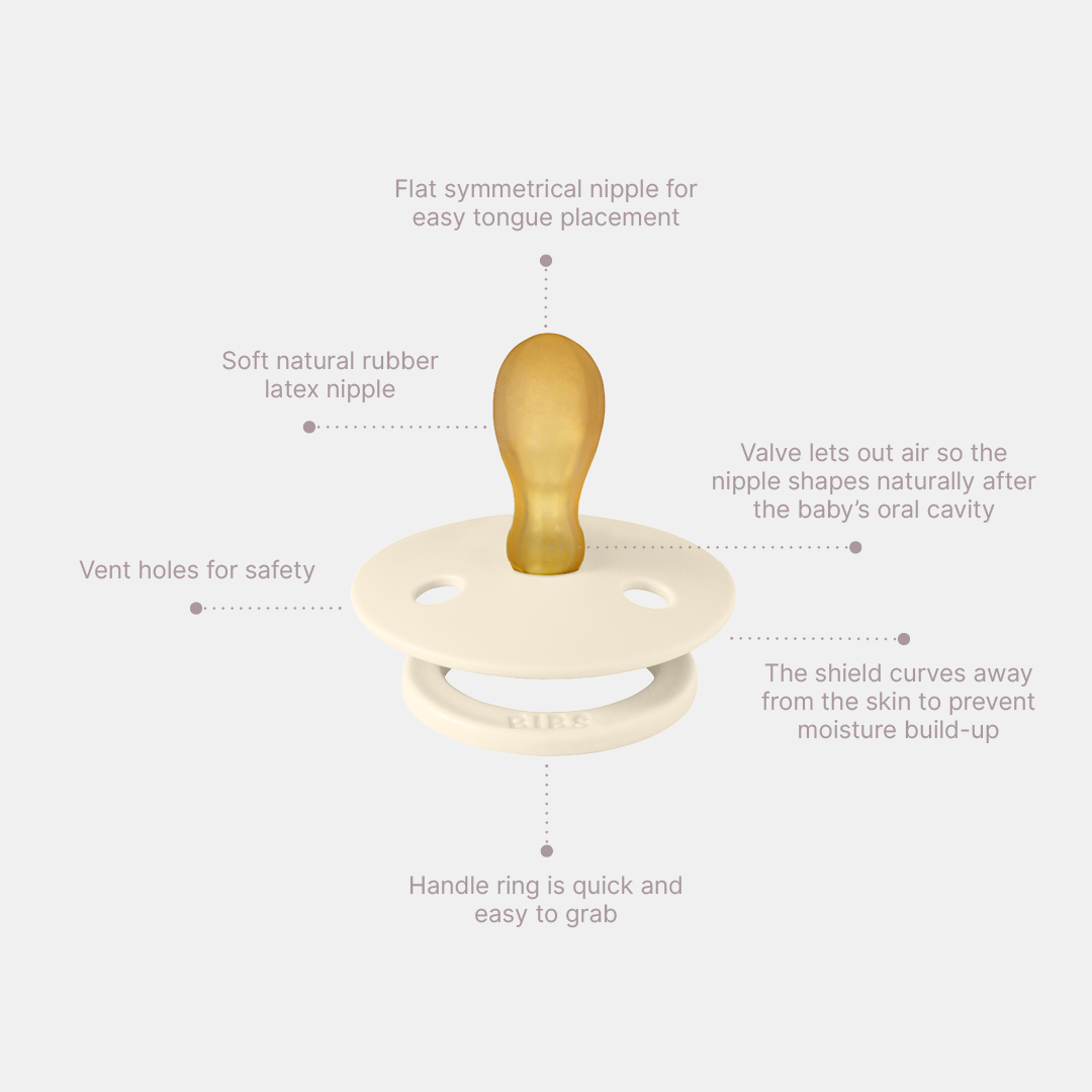 Bibs Colour Pacifier Symmetrical Nipple Sand Iron Mabel