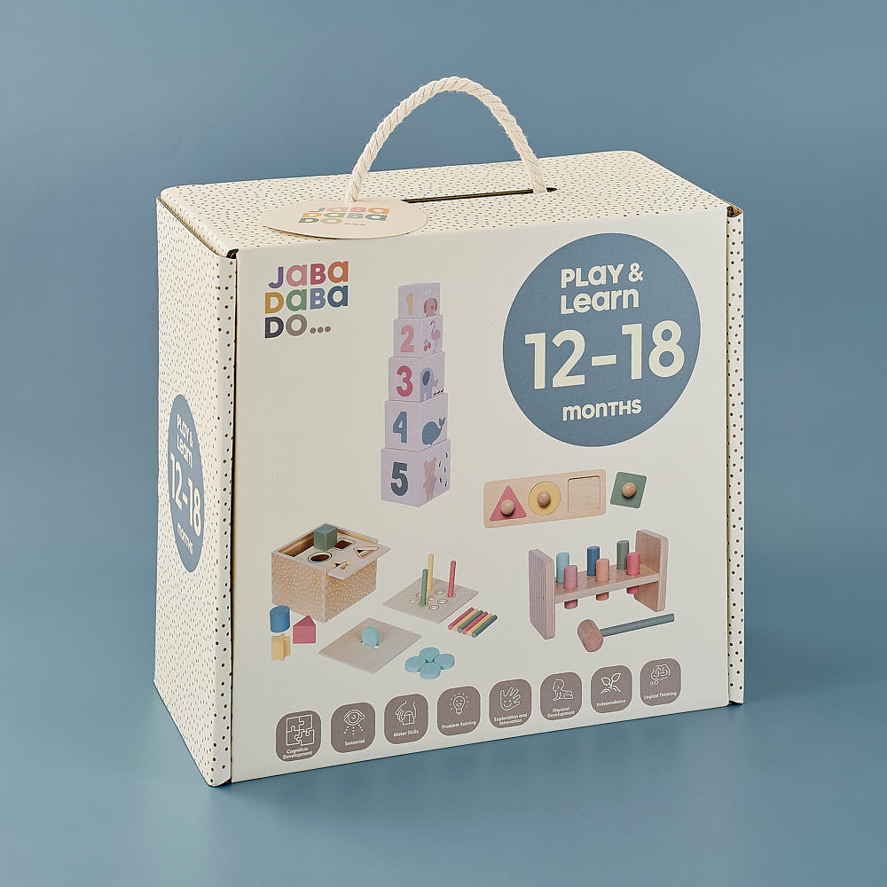 Jabadabado - Play and Learn Box - 12-18 Months - Mabel & Fox