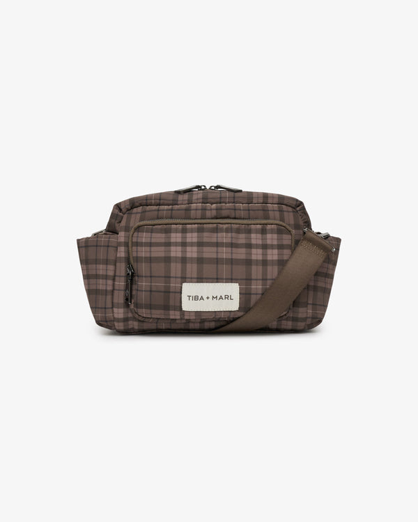 Tiba + Mar Inka Buggy Organiser Brown Tonal Tartan Print