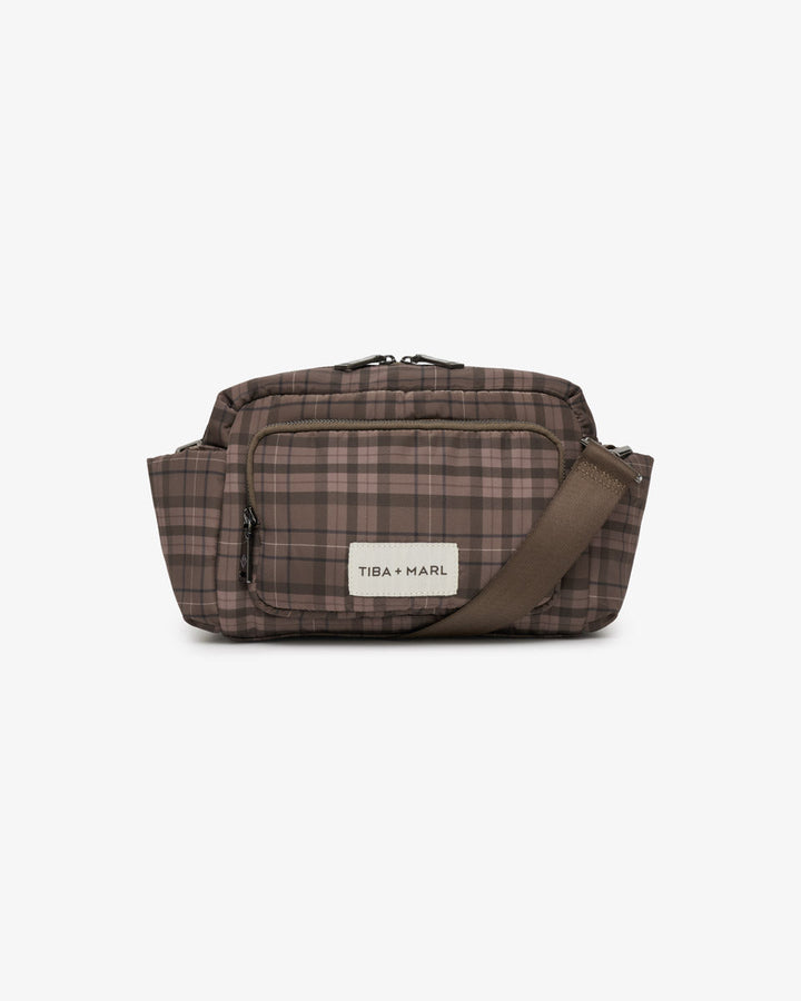 Tiba + Mar Inka Buggy Organiser Brown Tonal Tartan Print