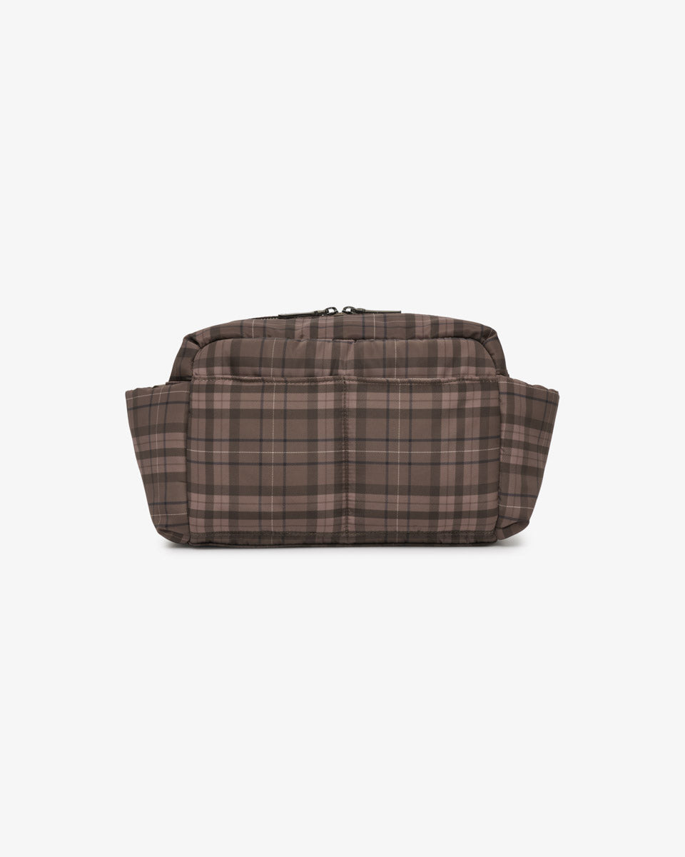 Tiba + Mar Inka Buggy Organiser Brown Tonal Tartan Print