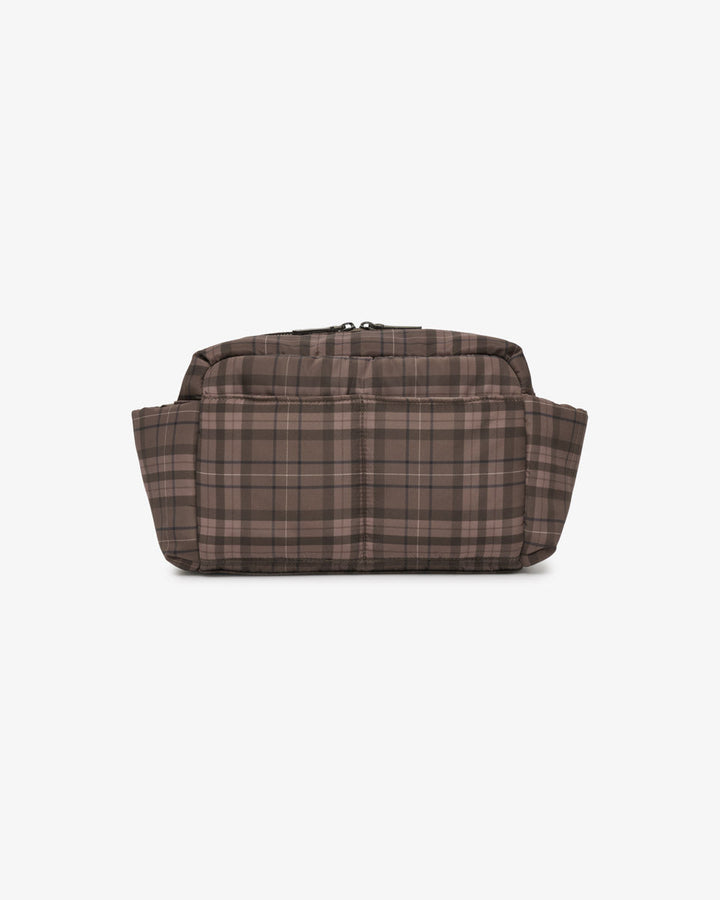 Tiba + Mar Inka Buggy Organiser Brown Tonal Tartan Print