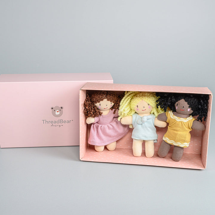ThreadBare Design - Mini Dolls Gift Set of 3 + Gift Box