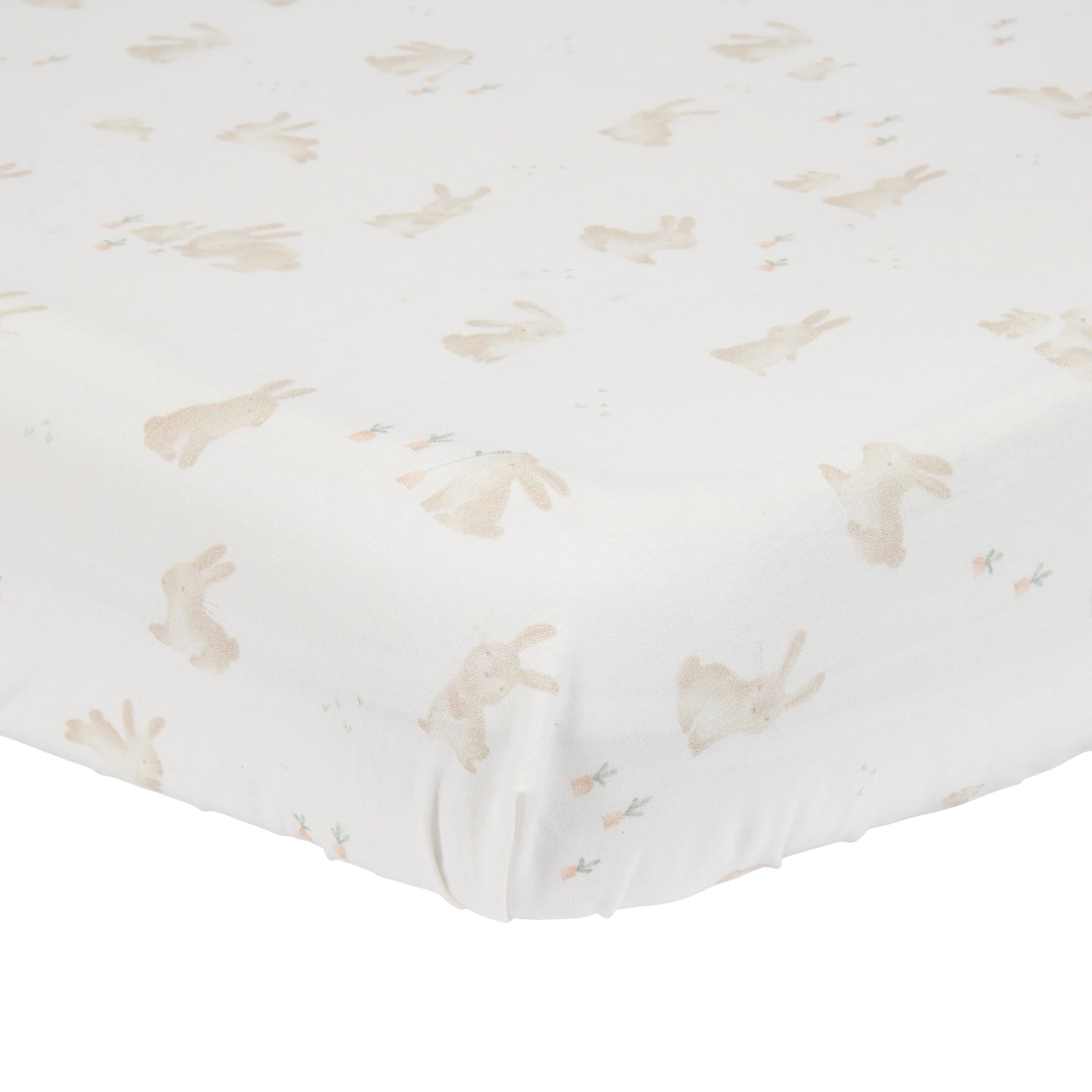 Little Dutch - Fitted Cot Sheet - Baby Bunny