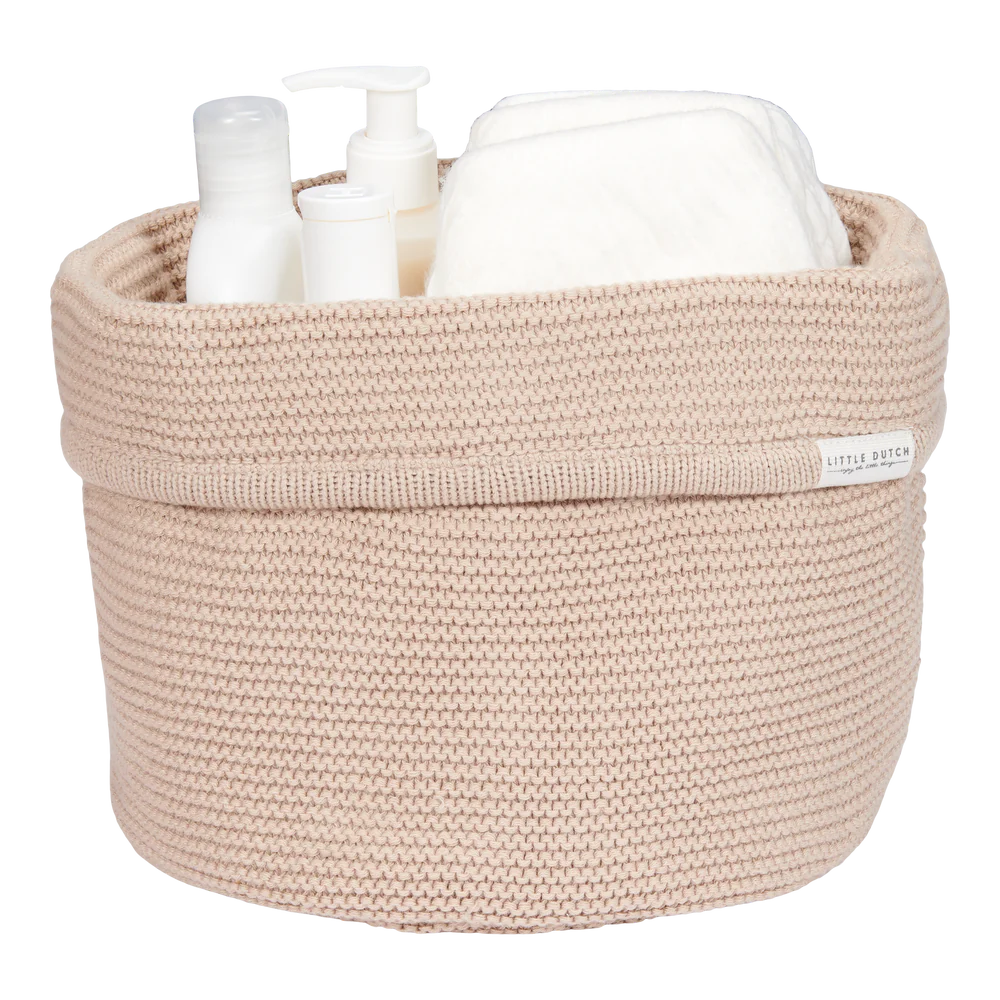 Little Dutch - Knitted Storage Basket - Large - Beige