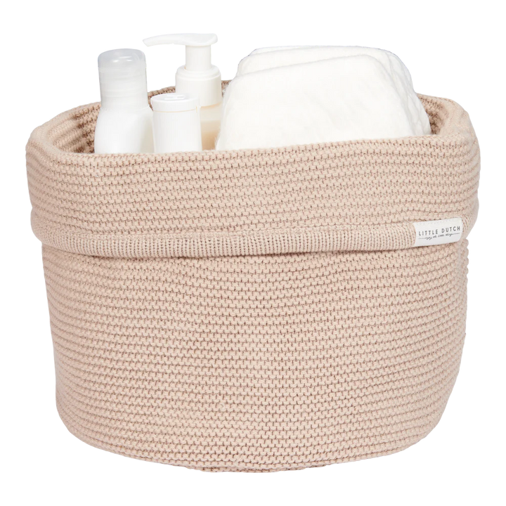 Little Dutch - Knitted Storage Basket - Large - Beige