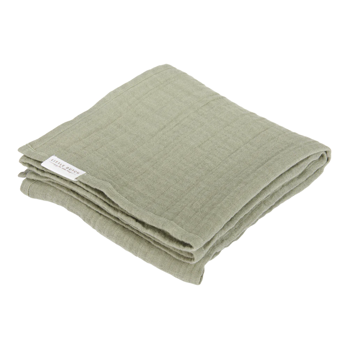 Little Dutch -  Swaddle - Little Farm / Olive (70x70cm)