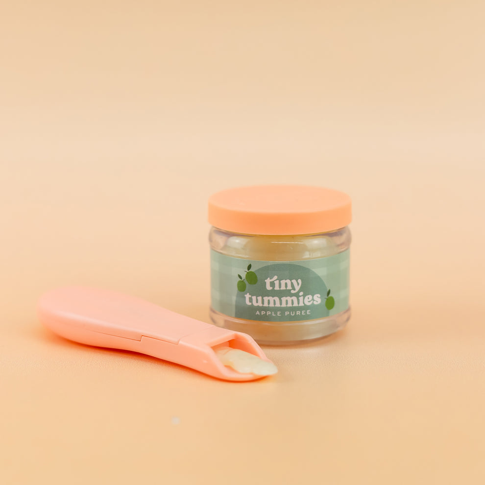 Tiny Harlow - Tiny Tummies - Jar & Spoon Set - Apple Puree