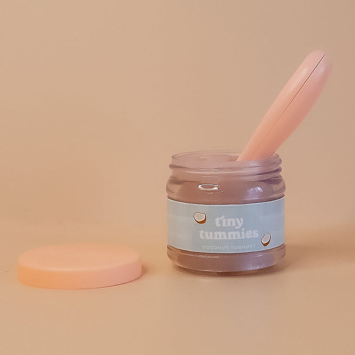 Tiny Harlow - Tiny Tummies - Jar & Spoon Set - Coconut Yoghurt