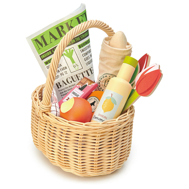 Tender Leaf - Wicker Shopping Basket - Mabel & Fox