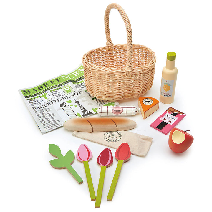 Tender Leaf - Wicker Shopping Basket - Mabel & Fox