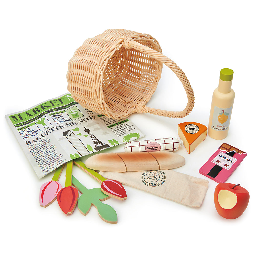 Tender Leaf - Wicker Shopping Basket - Mabel & Fox