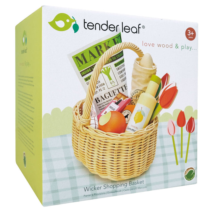 Tender Leaf - Wicker Shopping Basket - Mabel & Fox