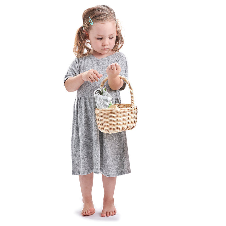 Tender Leaf - Wicker Shopping Basket - Mabel & Fox