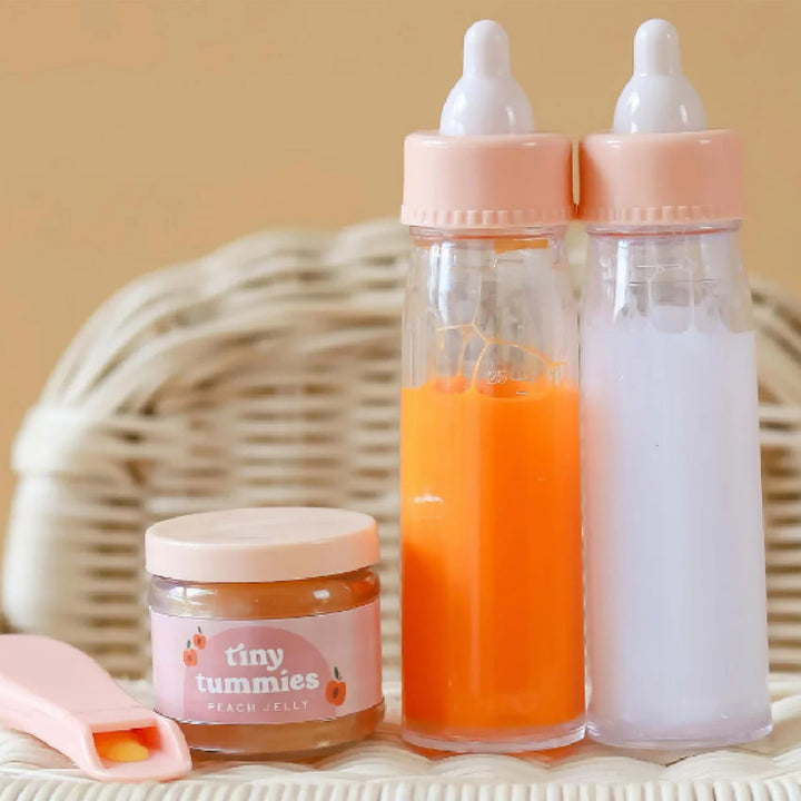 Tiny Harlow - Tiny Tummies - Magic Milk and Juice Bottle Set