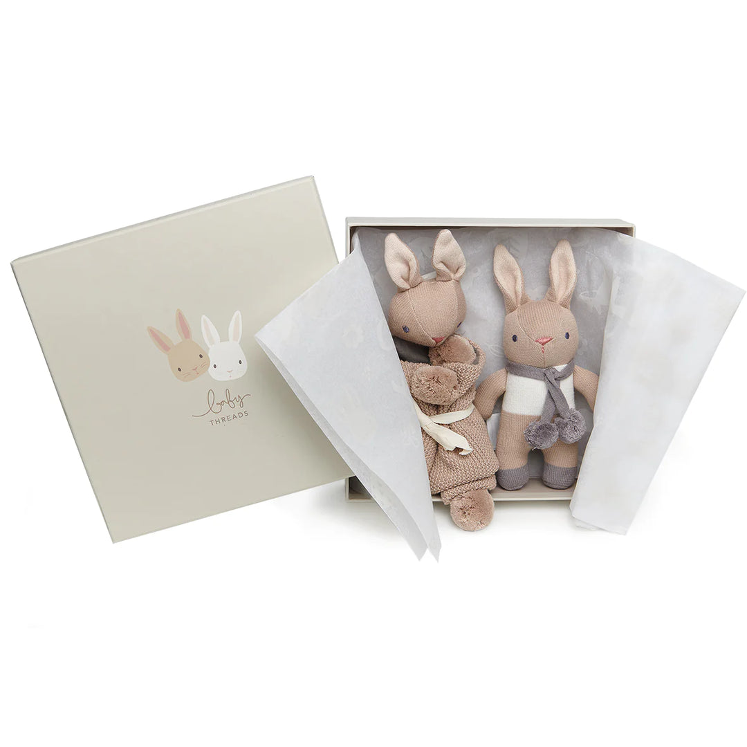 ThreadBear Designs - Bunny Gift Set - Taupe