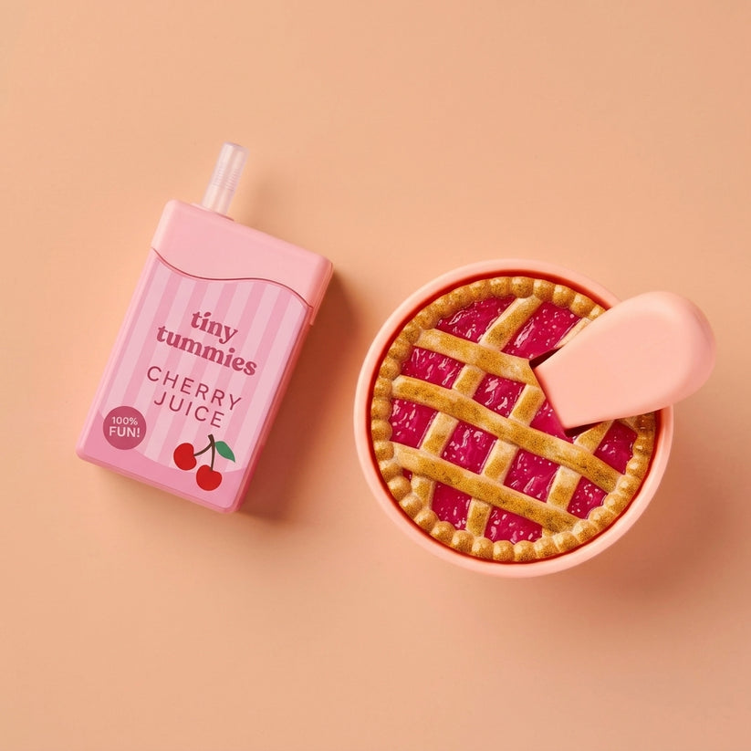 Tiny Harlow - Tiny Tummies - Cherry Pie Bowl & Cherry Juice Box Set