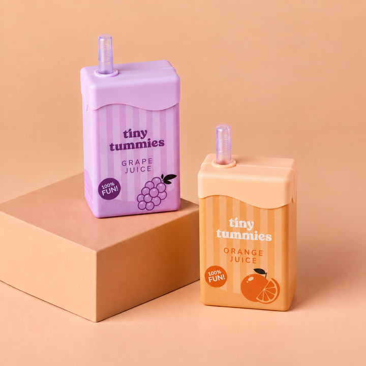 Tiny Harlow - Tiny Tummies - Grape & Orange Juice Box Duo Pack
