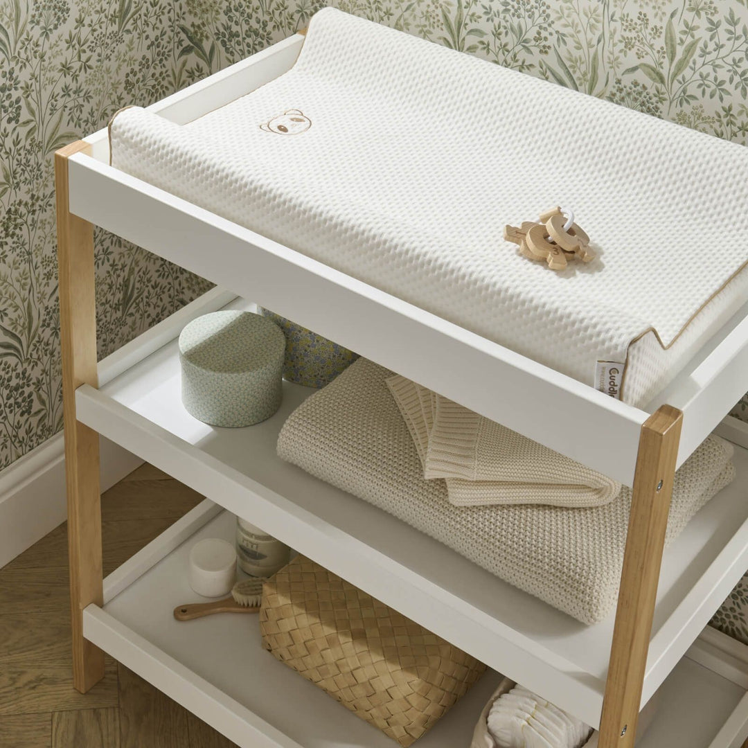 CuddleCo - Nola Changing Table - White & Natural