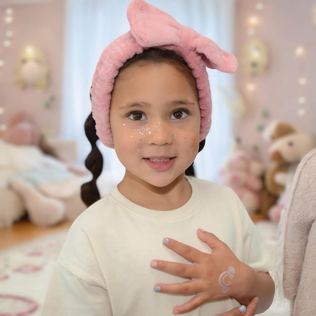 The Natural Play Makeup Company - Little One's Fluffy Makeup Headband - Dusty Pink